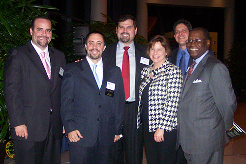 From left to right: Adrian Alfonso, president, Cuban American CPA Association; Ed Duarte, SOAAAC co-chair; Frank Fernandez, U.S. Century Bank; Sharon Lassar, director, School of Accounting; Ben Diaz, co-chair, SOAAAC; and Ronald Thompkins, FICPA past president