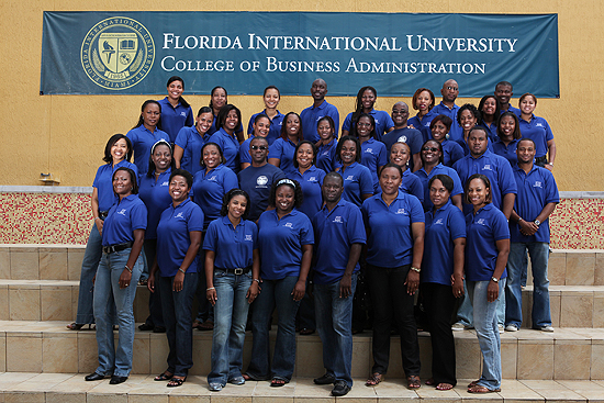Students from the Executive MBA-Jamaica program had a one-week residency in Miami as part of their graduate work.