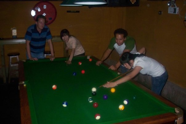 Playing pool with the Laoshis!