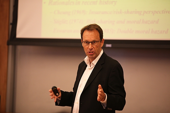 Timothy Riddiough, University of Wisconsin-Madison, presented this year’s first finance seminar.
