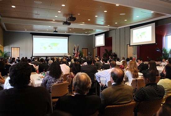 A large and enthusiastic group heard Gustavo A. Cisneros's Wertheim Lecture.
