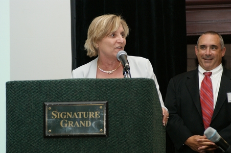 Joyce J. Elam and Tony DeGina Jr., CEO, University of Miami Hospital, and chair, SFHHA’s 2010 board of directors