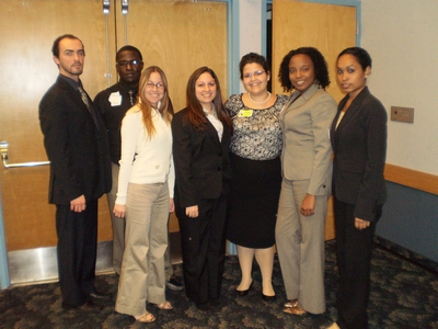 Team members and fellow health services administration students who attended the case competition