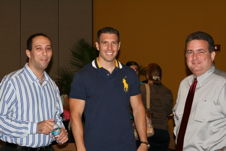 From left to right: Dan Berkovitz (BBA ’10), Omar Cordero and Roldan Torres (BBA ’85)