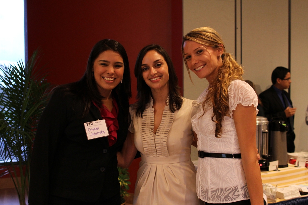 Cristina Urdaneta, American Marketing Association (AMA); Yanyn San Luis; and Mia Khavko, AMA