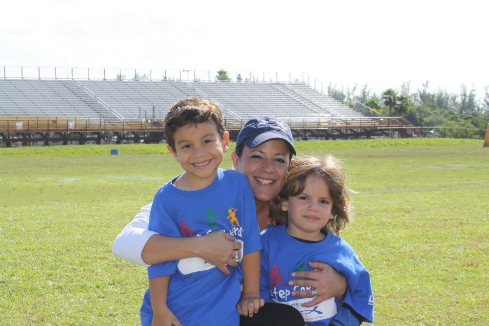 Vanessa Vasquez with nephew and son