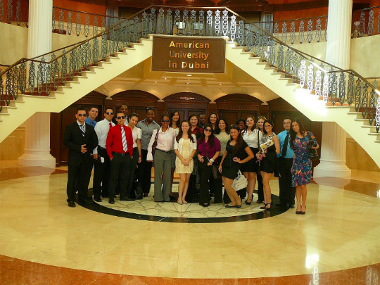 Students at American University in Dubai