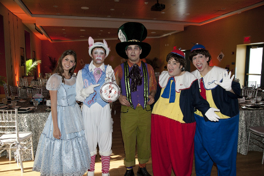 Actors from the Roxy Theatre Group portrayed characters from Alice in Wonderland.