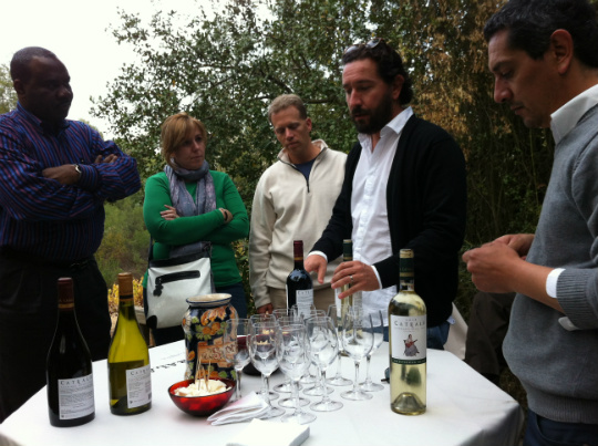 The group toured the Vina Catrala vineyard in the Casablanca Wine Valley.
