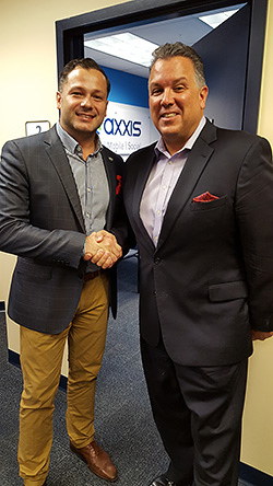 Andres Campo, founder of Axxis Solutions (one of the four Naming Sponsor of the Sales Lab) and Carlos Guzman, Miami-based marketing executive