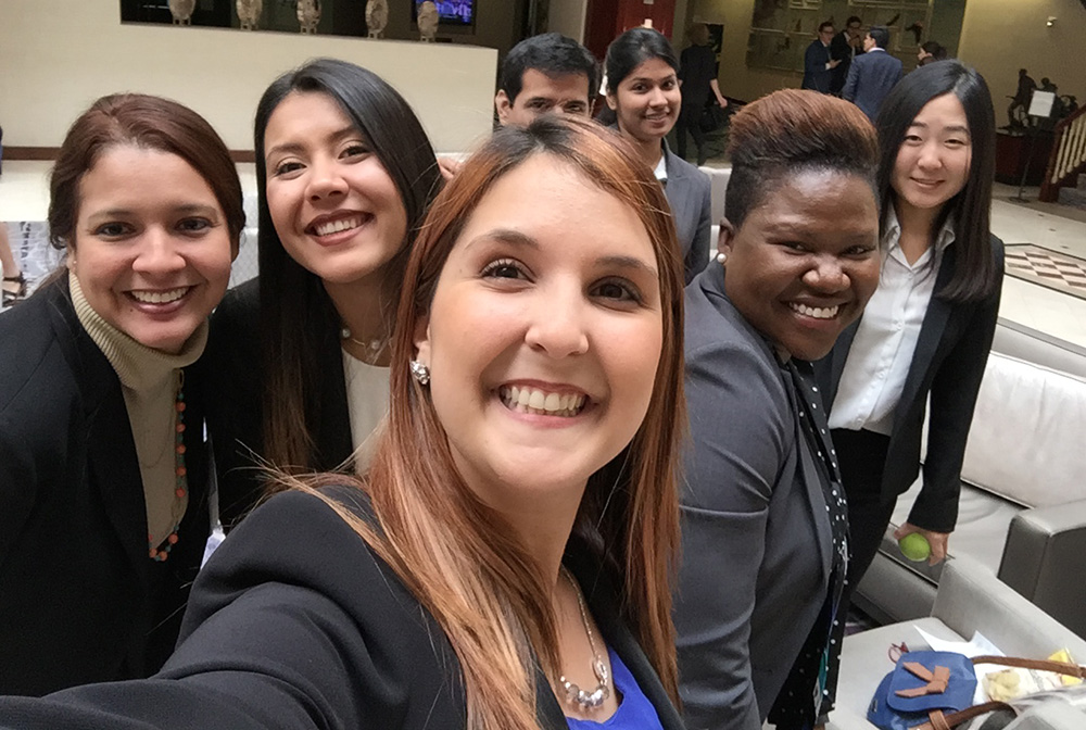 FIU SHRM member Leslie Cambria amidst participants in the 2016 SHRM competition