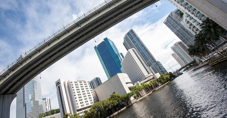 Real estate students explore Development along the Downtown Miami River
