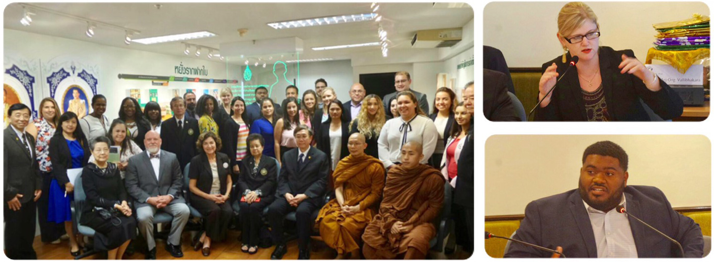 FIU Healthcare MBA students and alumni at the Medical Association Historical Library in Thailand.
