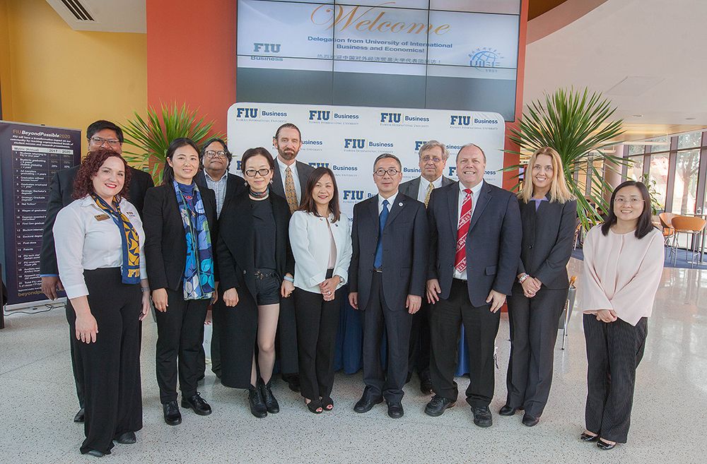 A delegation from UIBE visited FIU in January 2018