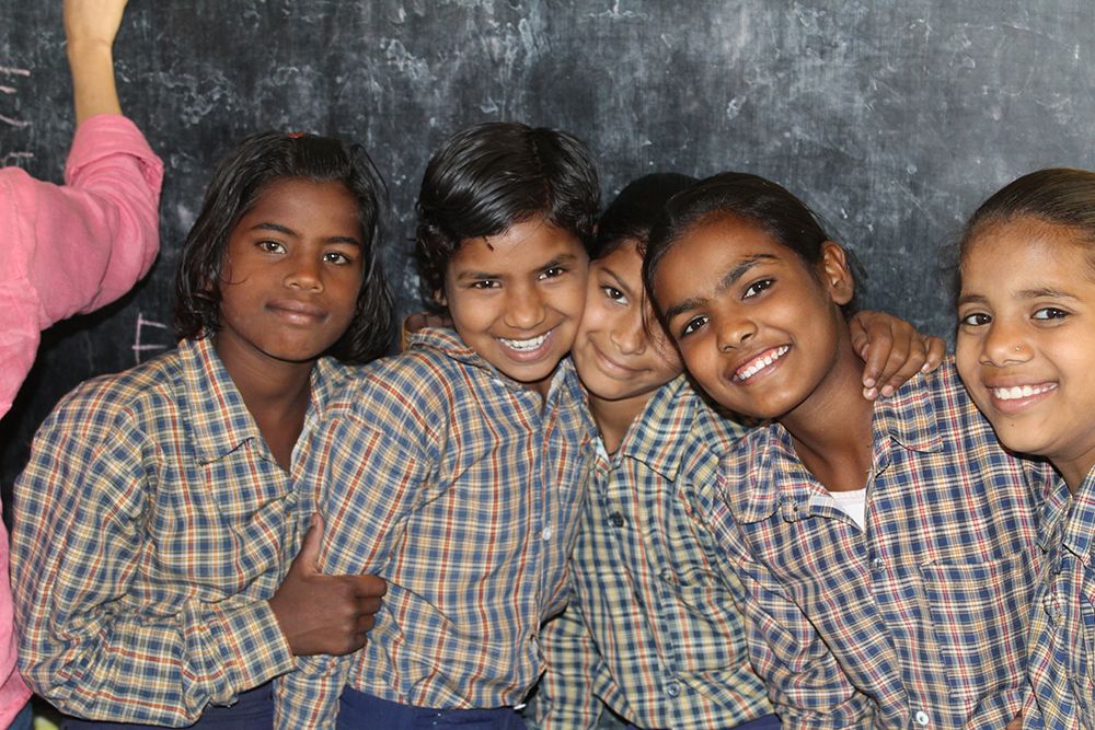 Bandhwari schoolchildren.