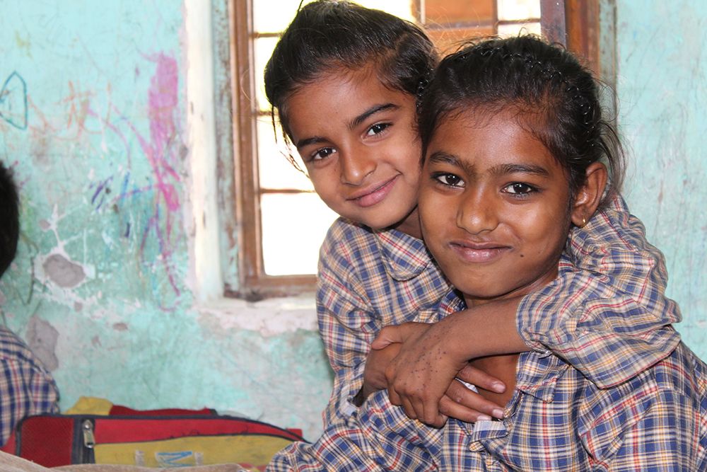 Bandhwari schoolchildren.