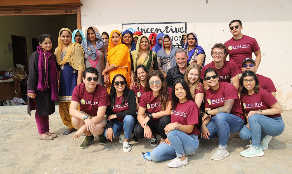 FIU Business students with Bandhwari Women